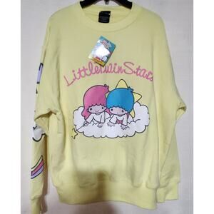little twin stars yellow men's sweatshirt XL
